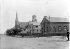 West side of William Street, looking south past Wesley Church